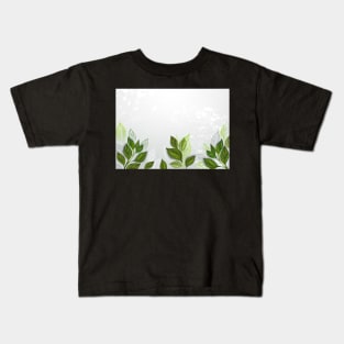 Background with tea plants Kids T-Shirt